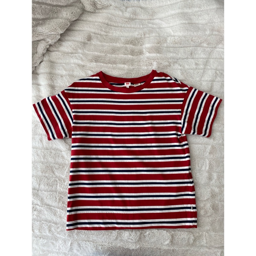 Levi’s stripe cotton tee shirt. Size XS